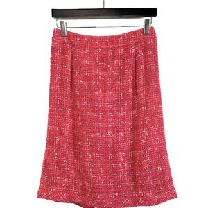 Chanel 06P Look 15 Red Tweed Skirt